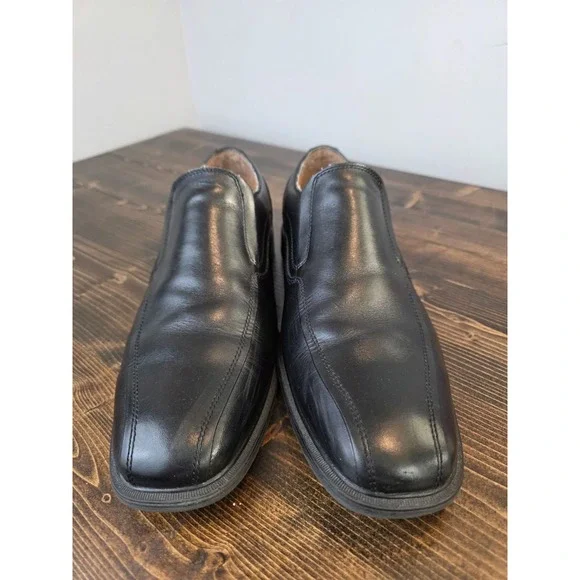G.H. Bass & Co. Men's Slip On Glenn Oxford Black Leather Shoe Size 11.5 M - Picture 4 of 13